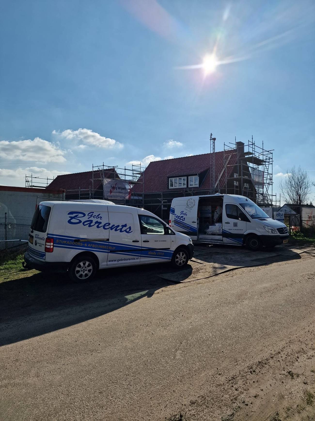 Nieuwbouw stucwerk door Gebr. Barents